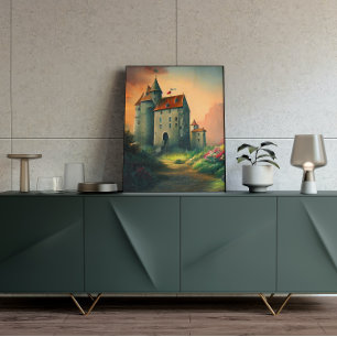 Castle Digital Fantasy Art Poster #08