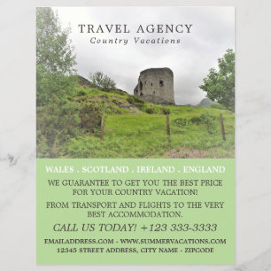 Castle Landscape, Viagem Agency Advert Flyer