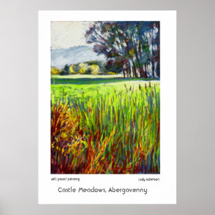 Castle Meadows, Abergavenny Impressão ou Poster
