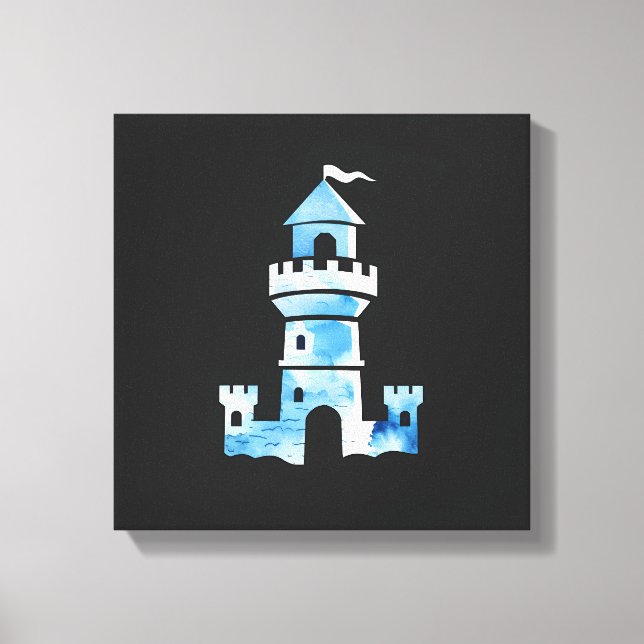Castle Watercolor Art Canvas (Frente)