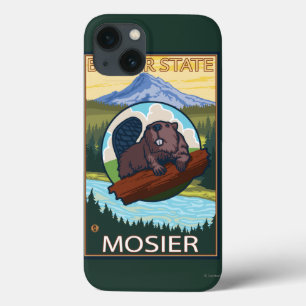 Castor & capa do Mt. - Mosier, Oregon