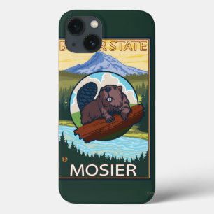 Castor & capa do Mt. - Mosier, Oregon