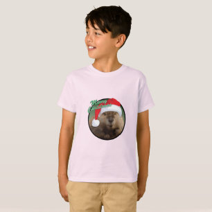 Castor de Natal - Camisa Básica para Crianças