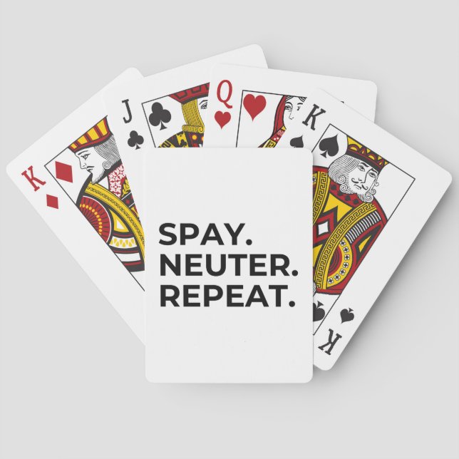 Castrar. Esterilizar. Repetir. Cartas de Baralho (Verso)
