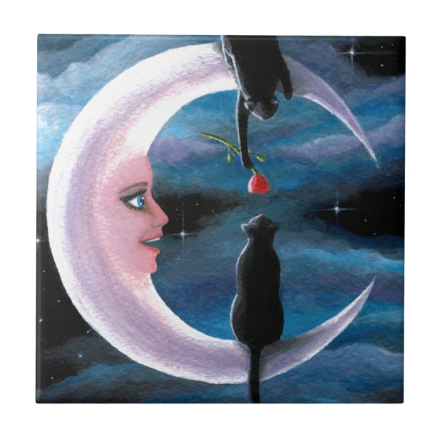 Cat 581 Black Cats on Moon (Frente)