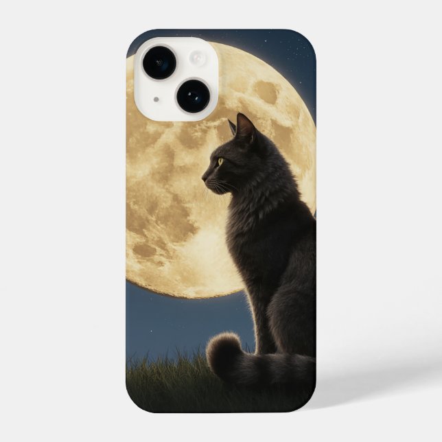 cat and moon phone case (Verso)