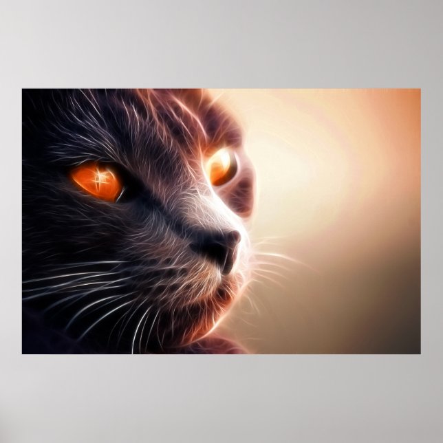 Cat Animal Photo Nature Wall Poster (Frente)