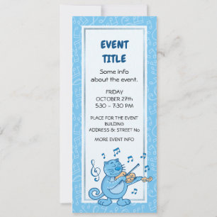 Cat Azul com Convite Violino