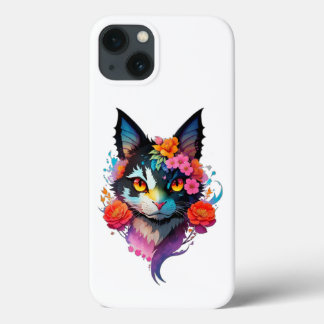 CAT BAT em Cute com florersiPhone/iPad