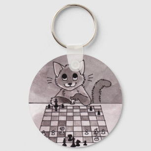 Cat Chess Chaveiro