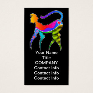 CAT com CARTÃO DE VISITA do CORAÇÃO - TAG do