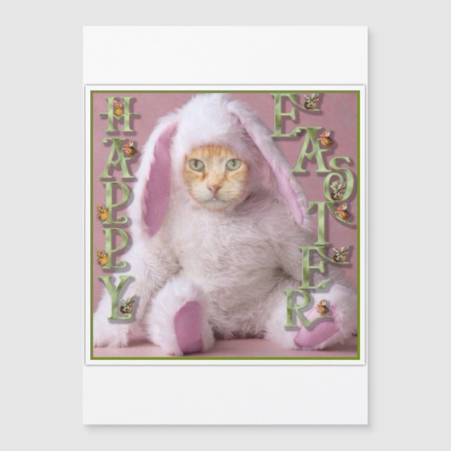 Cat Easter Bunny Claude Holiday Card (Frente)