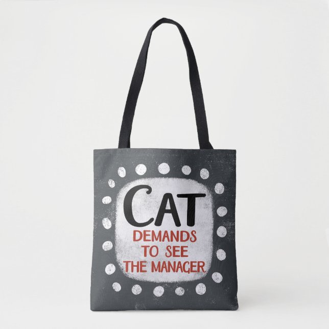 Cat Exige Para Ver O Gerenciador Tote Bag (Frente)
