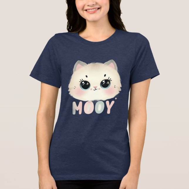cat girs tee shirt for girs and women (Frente)