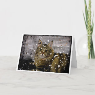 Cat Halloween ou cartão de saudação em qualquer oc