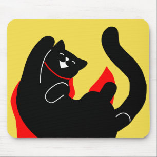 Cat Happy Cape Mousepad Gatinho Simples