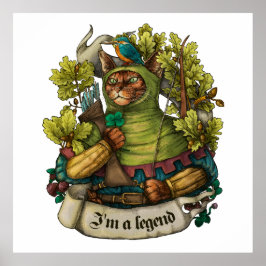 Cat Knight vintage impressão