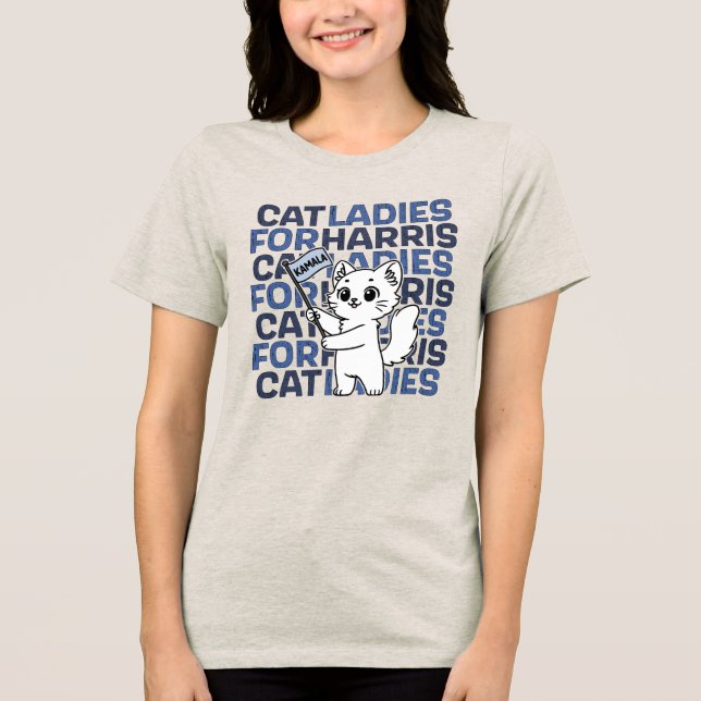 Cat Ladies For Kamala Harris para o Presidente 202 (Frente)