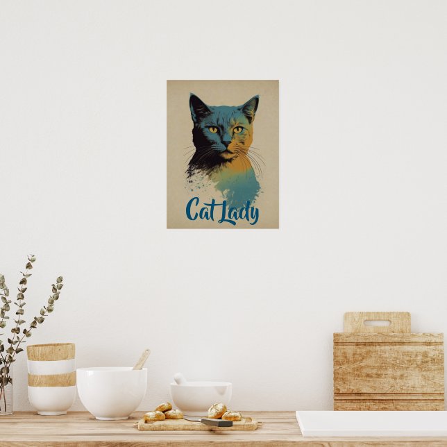 Cat Lady Poster (Cozinha)