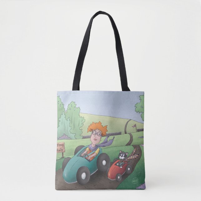 Cat Lady Road Rally Tote Bag (Frente)