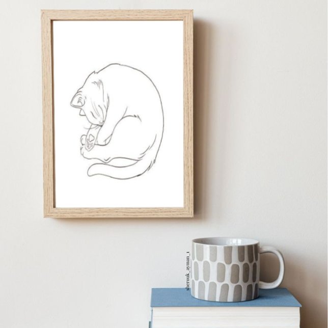Cat Line Art Poster (Criador carregado)
