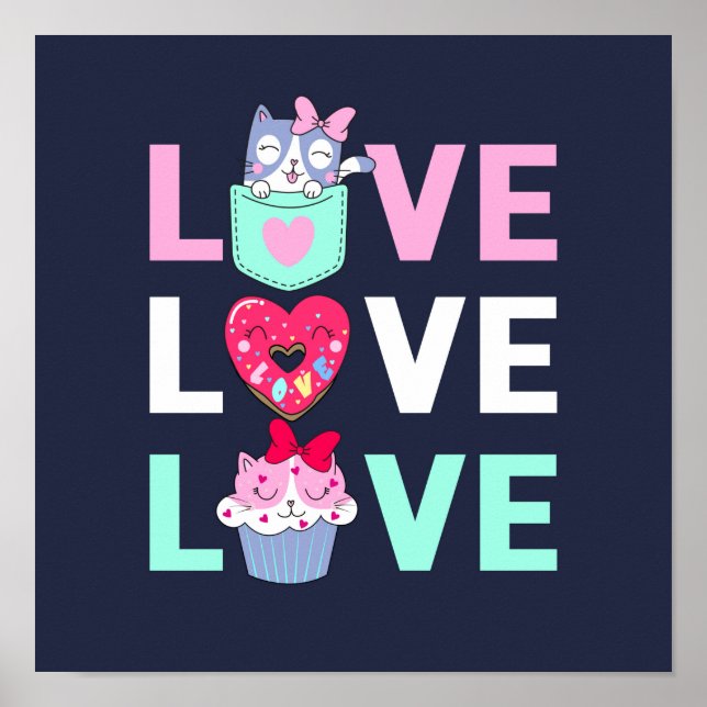 Cat Love Poster (Frente)
