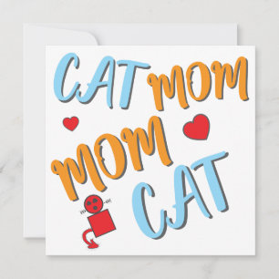 Cat Mãe Felina Fresca Gota com Personalização Opci