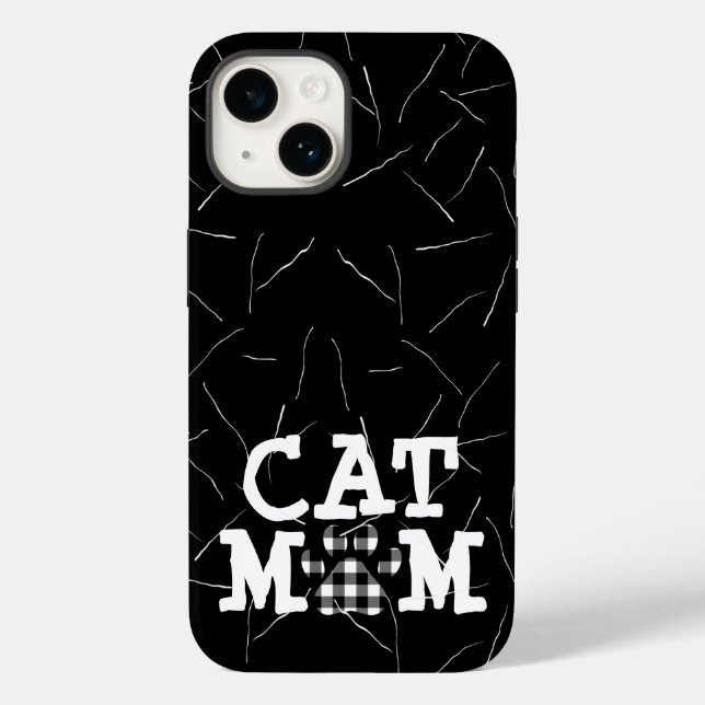 Cat Mãe Pawprint com Cabelo de Gato (Verso)