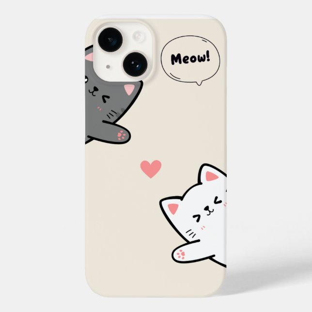 CAT MEOW DESIGN PHONE COVER (Verso)