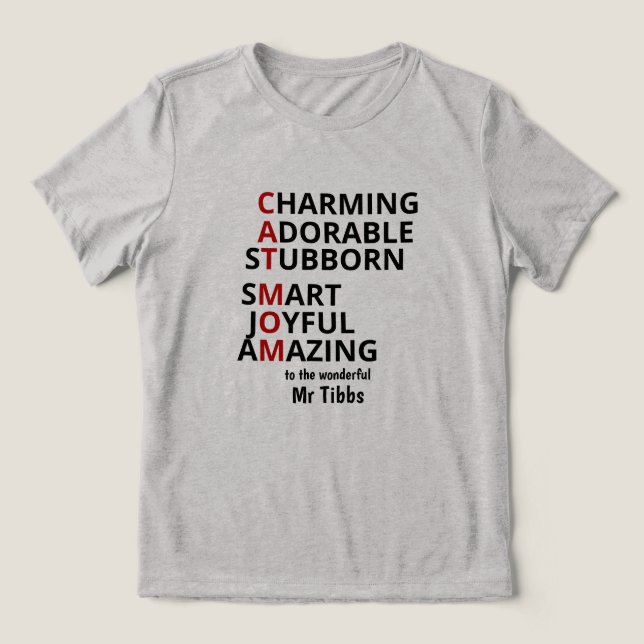 Cat Mom Personalized Cat Lover  (Design frontal)