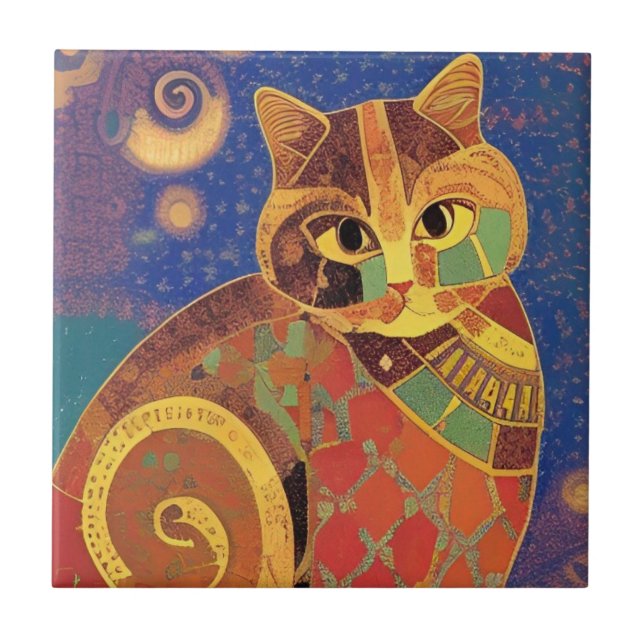 Cat moroccan mosaic kitty voices (Frente)