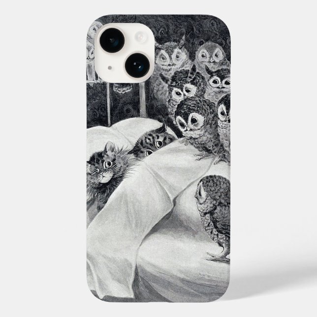 Cat Nightmare Owl Bird, Louis Wain Case-Mate iPhon (Verso)
