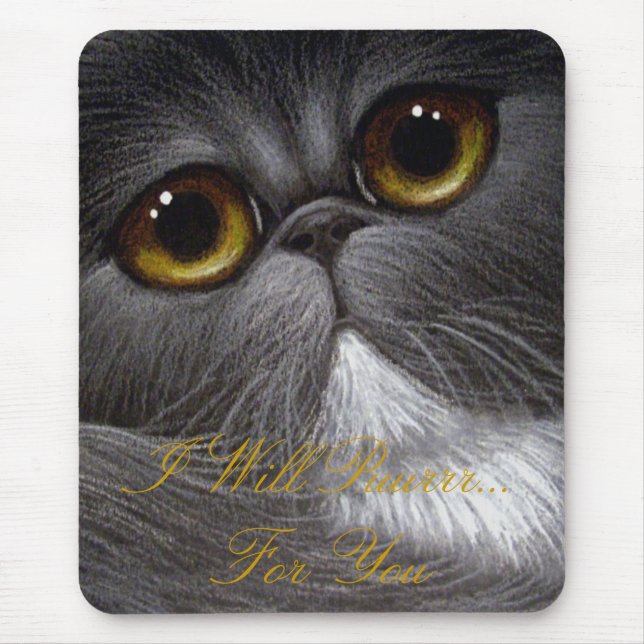CAT PERSA BICOLOR Mousepad (Frente)