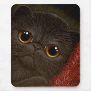 CAT PERSA PRETO Mousepad do GATINHO