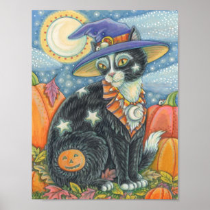 CAT PRETO DE HOCUS POCUS, POSTER DO DIA DAS BRUXAS