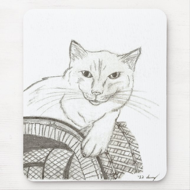 Cat Ragdoll Portrait Mousepad (Frente)