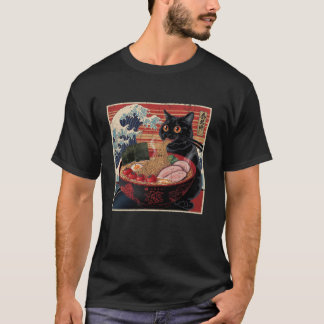 Cat Ramen Japonês Camisetas Gráficas Engraçadas Ka