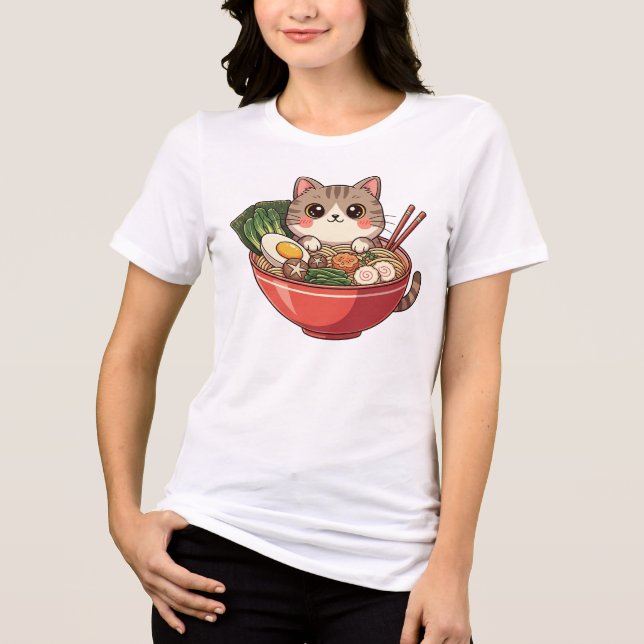 Cat Ramen T-Shirt (Frente)
