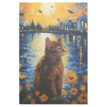 Cat Sunflower Wall Art