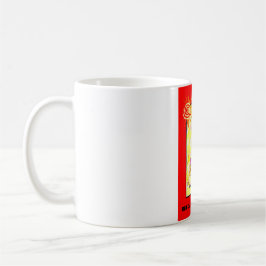"CAT VERMELHO E TULIPAS ROXAS" 11 onças. CANECA DE