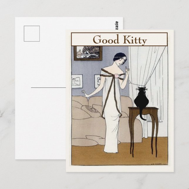 CAT Vintage, alterar texto do cartão postal (Frente/Verso)