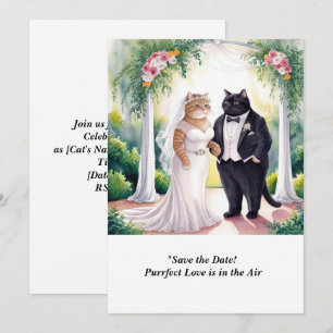 CAT WEDDING Salvar convite de data