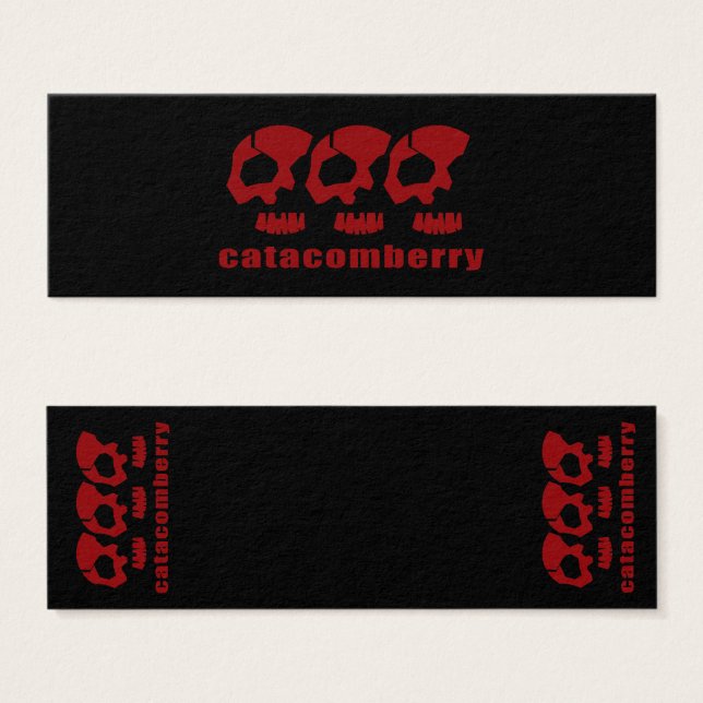 catacomberry skuletons BOOKMARKER (Frente & Verso)