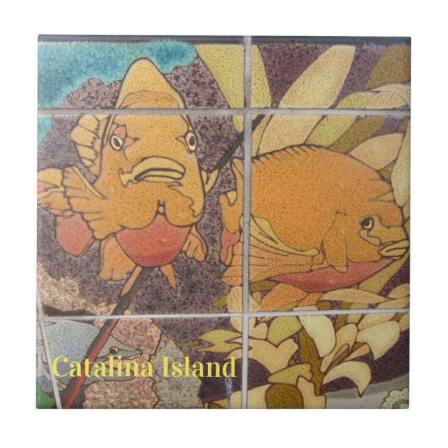 CATALINA ISLAND CERAMIC TILE FACES of CATALINA (Frente)