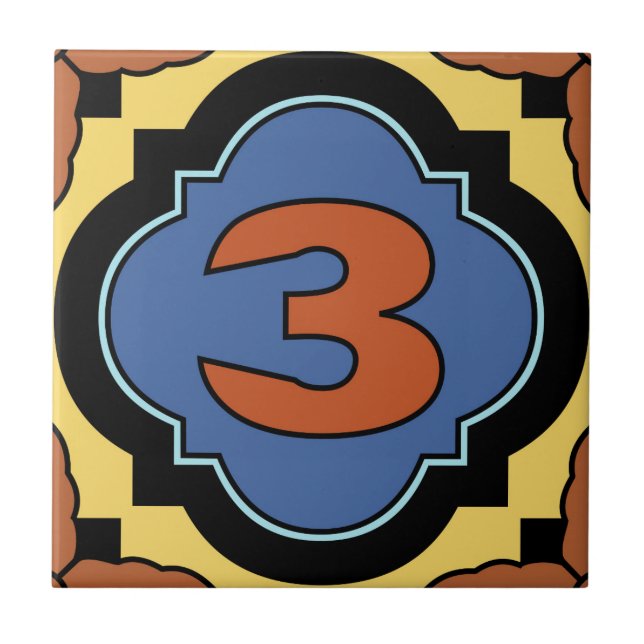 Catalina Island Number Azulejo 3 (Frente)