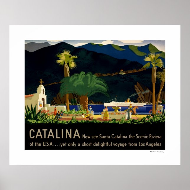 Catalina, por Otis Shepard, c. 1935. Pôster (Frente)