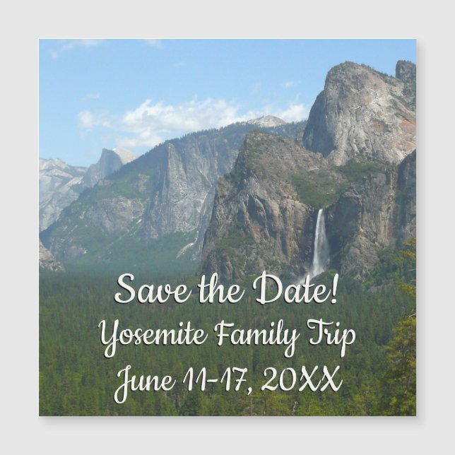 Cataratas Bridalveil e Half Dome em Yosemite (Frente)