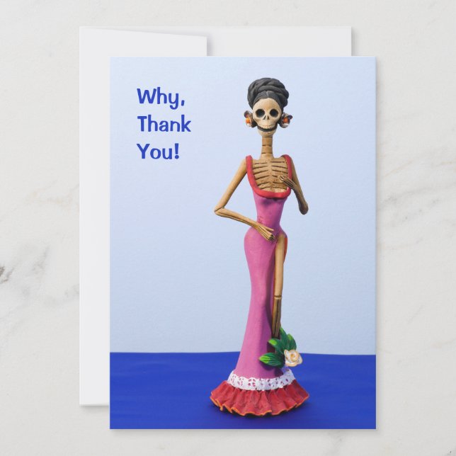 Catarina em um Cartões de agradecimentos de vestid (Frente)