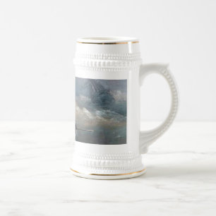 Catástrofe Na Caneca de cerveja Do Mar
