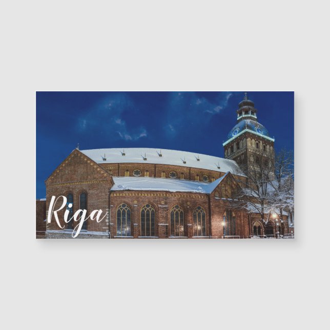 Catedral de Dome na praça Dome em Riga, Letónia (Frente)